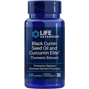 Life Extension Black Cumin Seed Oil and Curcumin Elite, 60 софтгел капсули, Life Extension