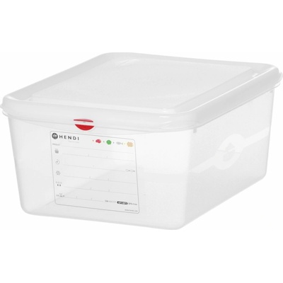 Nádoba GN 1/2, polypropylén, HENDI, GN 1/2, 10L, Priehľadná, 325x265x(H)150mm, Obdĺžnikové