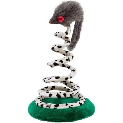 Ferplast Cat Toy - Забавна котешка играчка - плюшена мишка на пружина, 14 / 14 / 24, 5 см