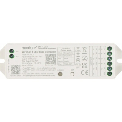 Mi-Light, WIFI Přijímač BOXER 5V1, RGB+CCT ,2.4GHz RF, WL5, Mi-Light