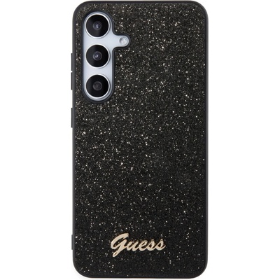 Guess PC/TPU Glitter Flakes Metal Logo Samsung Galaxy S24+ černé