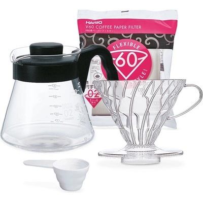 Hario V60-02 Pour Over Kit Plastic Black – Zbozi.Blesk.cz