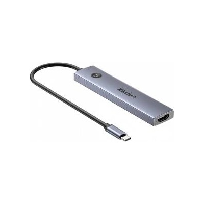 Unitek Hub USB-C 7-in-1 4K@60Hz, PD 100W with HDMI On/Off button