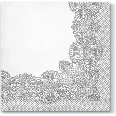 PAW ubrousky L Royal Lace Frame Silver 33X33cm