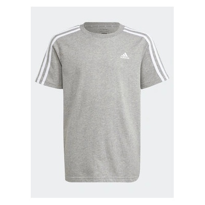 Adidas Тишърт Essentials 3-Stripes Cotton T-Shirt IB1669 Сив Regular Fit (Essentials 3-Stripes Cotton T-Shirt IB1669)