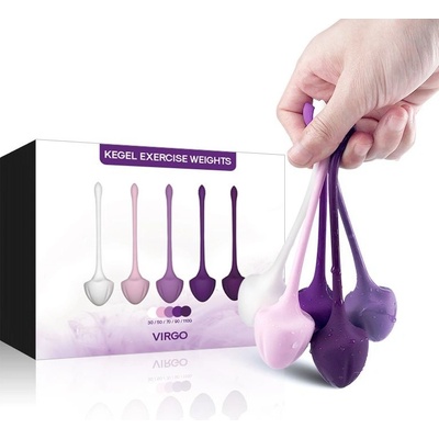 Virgo Tréninková sada 5 silikonových Kegelových kuliček, vaginálních činek