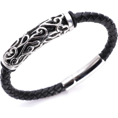 Impress Jewelry pánský kožený proplétaný náramek Vario 161019170825