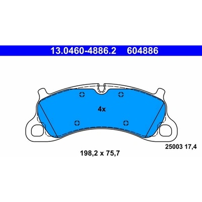 ATE 604886 Súprava brzdových doštičiek 13.0460-4886.2