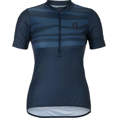 Scott Дамска фланелка с къс ръкав за колоездене Scott Women's Jersey Endurance Lt S/S Cycling jersey - Dark Blue (156-2862-0313)