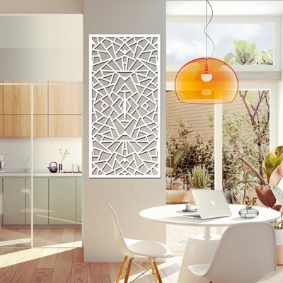dřevo života Dekorační panel GEOMETRY Zvolte barvu dekoru: Bílá, Rozměry (cm): 40x80