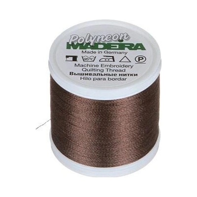 Vyšívací nitě PES Madeira Polyneon (400m) barva 1744 brown