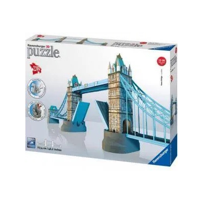 Ravensburger 3D Пъзел Ravensburger 216 елемента, Тауър Бридж, Лондон, 706608