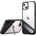 UGREEN Fusion Kickstand Case - хибриден удароустойчив кейс с поставка за iPhone 13 (черен-прозрачен)