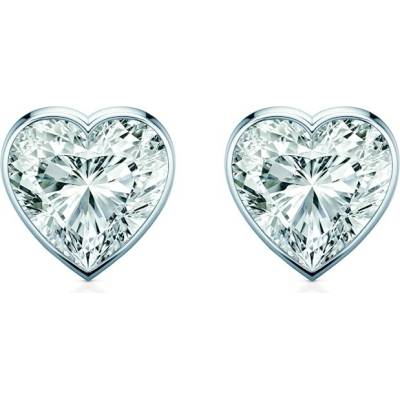 SAVICKI Náušnice Pure bílé zlato laboratorní diamanty PURE-K-HE-050-LAB-B