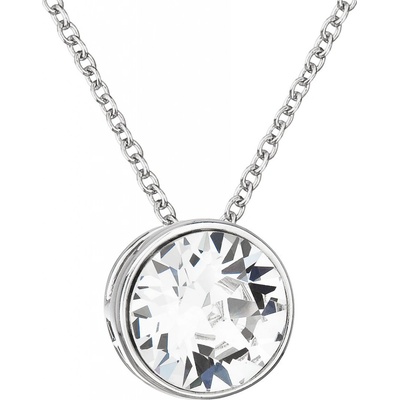 Pavona Stříbrný s krystalem Swarovski bílý kulatý 32069.1