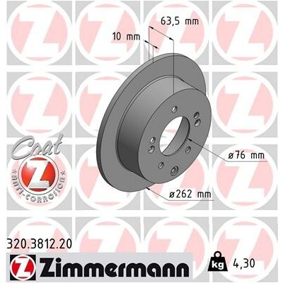Brzdový kotúč ZIMMERMANN 320.3812.20 (320381220)