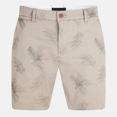 Brave Soul Къси панталони Brave Soul Cotton Shorts with Leaf Print - Grey Print