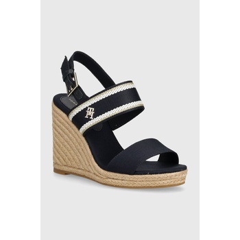 Tommy Hilfiger Сандали Tommy Hilfiger WEBBING HIGH WEDGE SANDAL в тъмносиньо FW0FW08045 (FW0FW08045)