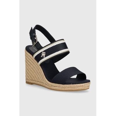 Tommy Hilfiger Сандали Tommy Hilfiger WEBBING HIGH WEDGE SANDAL в тъмносиньо FW0FW08045 (FW0FW08045)