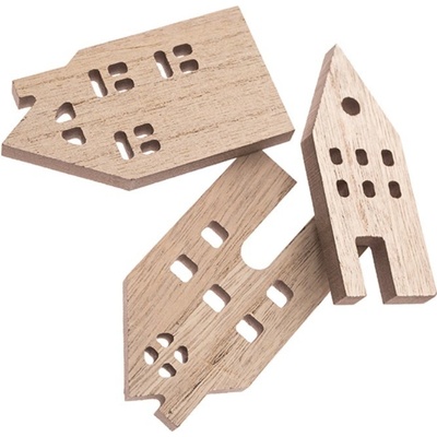 DP Craft Domečky dřevěné 1x10cm 3ks