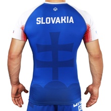 Rashguard Ground Game SLOVENSKO krátký rukáv modrá