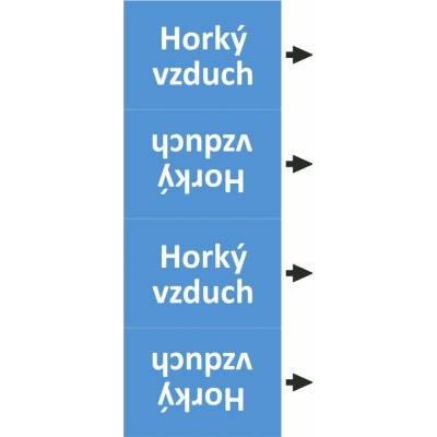 Grafiko | Horký vzduch - průměru trubky o 100 mm - Pás dle ISO 20560 - Materiál Folie s vyšší lepivostí s ochrannou laminací – High tack, Rozměr 105 x 1350 mm
