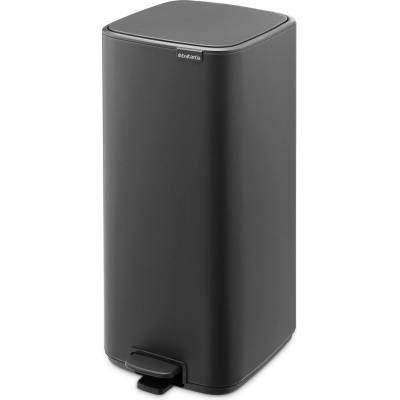 Brabantia Тъмносиво стоманено кошче за боклук с педал 30 l Bo - Brabantia (238185)
