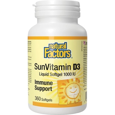 Natural Factors SunVitamin D3 1000 IU [360 Гел капсули]
