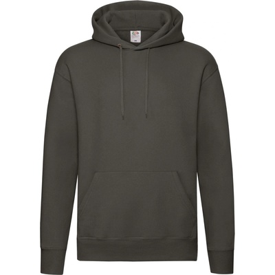 Fruit of the Loom premium hooded sweat / Мъжки суитшърт с двойна качулка - абаносово сиво l (16215266003)