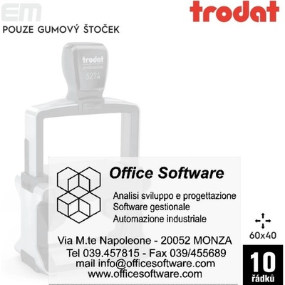 Trodat 5274 [ 60 x 40 mm pouze gumový štoček