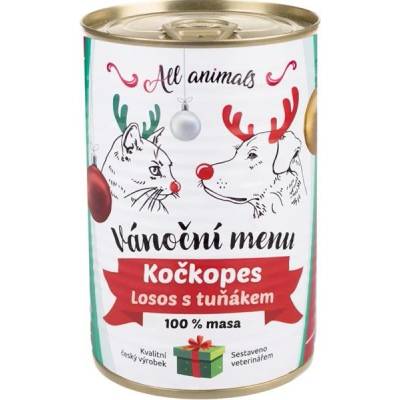 All Animals Kočkopes Vianočné menu losos s tuniakom 400 g
