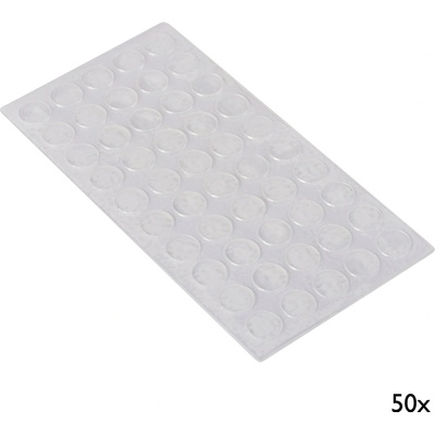 Walteco Tlmič dvierok, priemer 10mm, transparentný, 50 ks , 85036