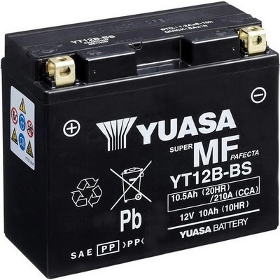 Motobaterie 12V, YT12B, 10,5Ah, 210A, bezúdržbová MF AGM 150x69x130, YUASA originál (aktivovaná ve výrobě) YUASA M310-321