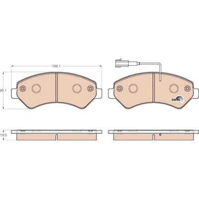 TRW Sada brzdových platničiek kotúčovej brzdy GDB1982