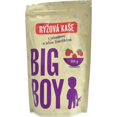 BigBoy Rýžová kaše s příchutí jahod v bílé čokoládě eko balení 300 g