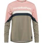 Horsefeathers Дамска фланелка с дълъг ръкав за колоездене Horsefeathers Women's Quantum L/S Bike Jersey Cycling jersey - Lotus / Taupe - размер XL (156-2803-0215)
