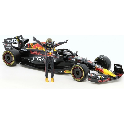 Bburago Oracle Red Bull RB19 2023 1 + figurka Max Verstappen 1:24