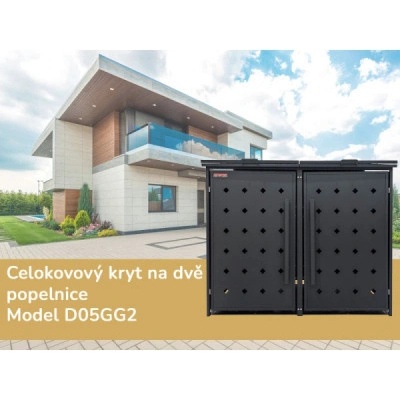 Scorpion elektro Přístřešek na 2 popelnice D05GG2 antracit – Zboží Dáma