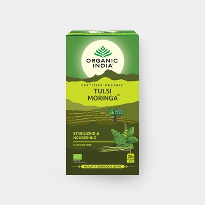 Organic India Tulsi Moringa Bazalka posvátná s Moringou BIO 25 sáčků