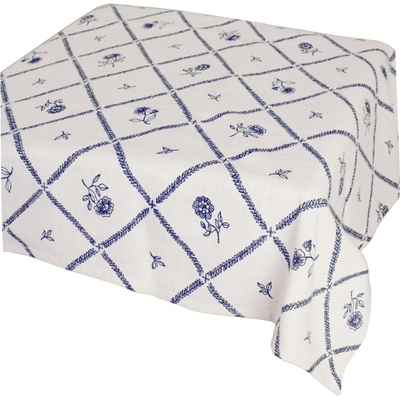 Strömshaga Bavlněný ubrus Lovisa Blue White 140x240 cm modrá
