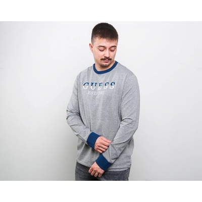 Guess Herbert CN LS Tee Stone Heather Grey SHGY
