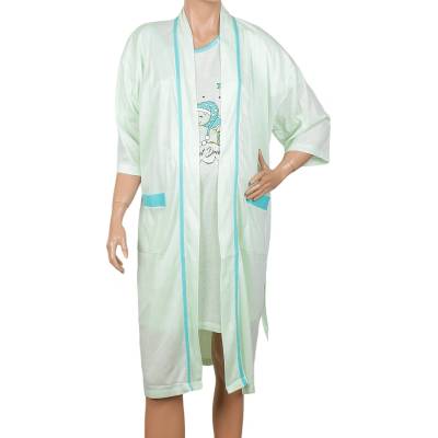 Комплект за бременни в светлозелено със слонче