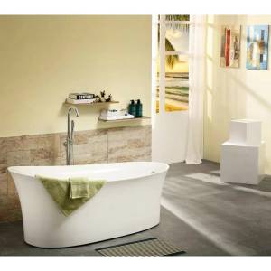 Inter Ceramic бяла акрилна свободностояща вана 170x84 см с въздушни дюзи (LB 1783 NEW)