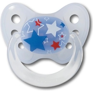 Dentistar Бебешка залъгалка с халка Dentistar - Звездички, размер 2 (22191) - baby