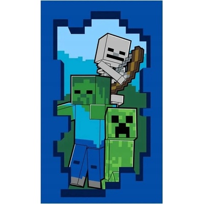 Carbotex dětský froté ručník Minecraft modrý 50 x 30 cm