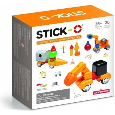 Magformers Stick-O Stavební auta 26 ks – Zboží Mobilmania