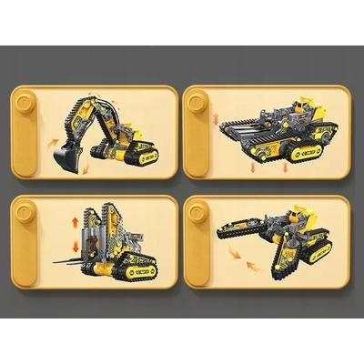 JOKO RC 4v1 Bager, Tank, Vysokozdvižný vozík 176ks