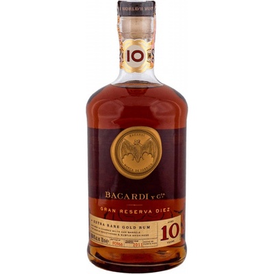 BACARDI Gran Reserva Diez rum 40% 10y 0,7 l (čistá fľaša)