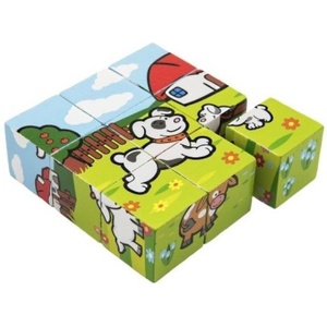 Teddies Кубчета кубус Моите първи животни дърво 9x9x3см 9бр (00512012)