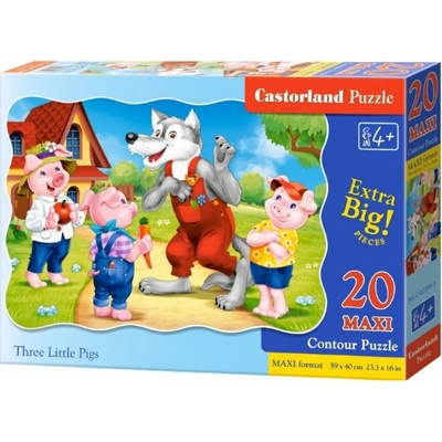 Castorland Tři malá prasátka MAXI 20 dílků